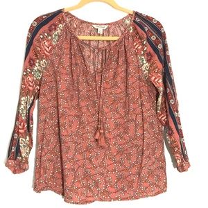 Lucky Brand Boho Peasant Top